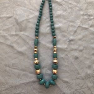 Turquoise and silver necklace